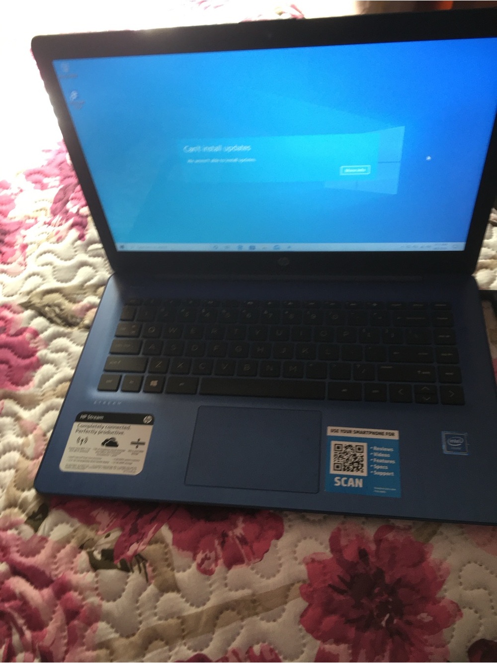 HP Blue 14" Laptop with Full Keyboard